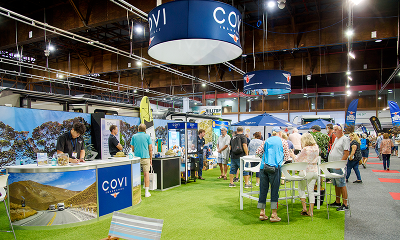 Covi Insurance stand at the 2025 Covi SuperShow