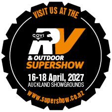 Covi RV SuperShow Advertising Tag Black